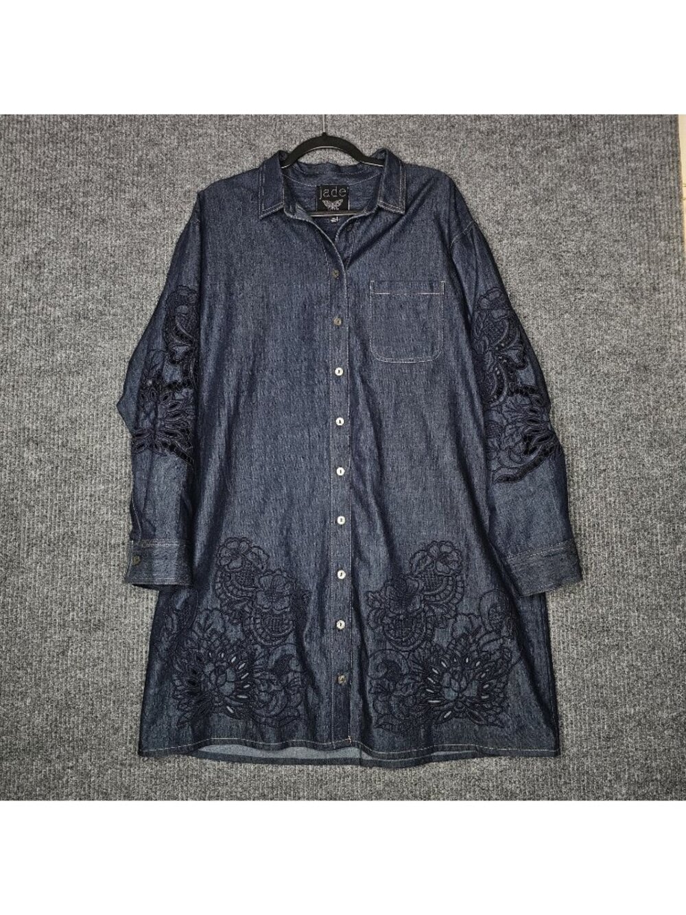 Johnny Was Jade Katella Mini Dress Women's Blue sz XL